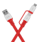 boAt Deuce Usb 500 Stress Resistant Tangle-Free Sturdy 2-In-1 Micro Usb + Type-C 6.5A Fast Charging Cable With 480Mbps Data Transmission, 1.5M Long For Personal Computer (Radiant Red)