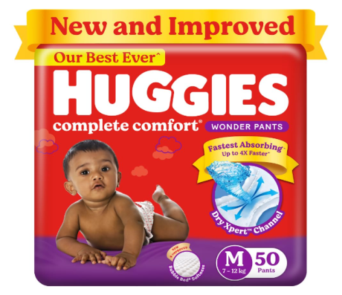 Huggies Complete Comfort Wonder Pants Medium (M) Size (7-12 Kgs)