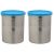 Signoraware Modular Stainless Steel Container Round  4500Ml, Set Of 2,Blue
