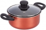 Amazon Brand – Solimo Non-Stick Casserole With Glass Lid (18 Cm, 2 L)