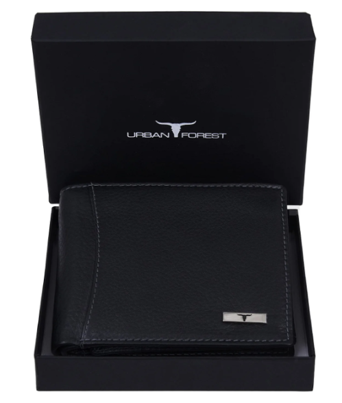 Urban Forest Oliver Black RFID Blocking Leather Wallet for Men